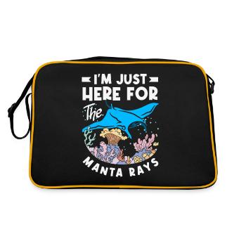Ocean Animal Diving Stingray Mantarochen - Retro Tasche - Schwarz/Gold - Hinten