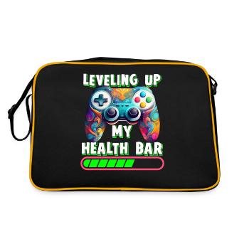 Mise à niveau de ma manette de jeu de récupération de ma barre de santé - Sac Retro - noir/or - Dos