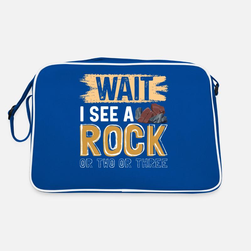 Warte, ich sehe einen Stein oder zwei oder drei Retro Tasche