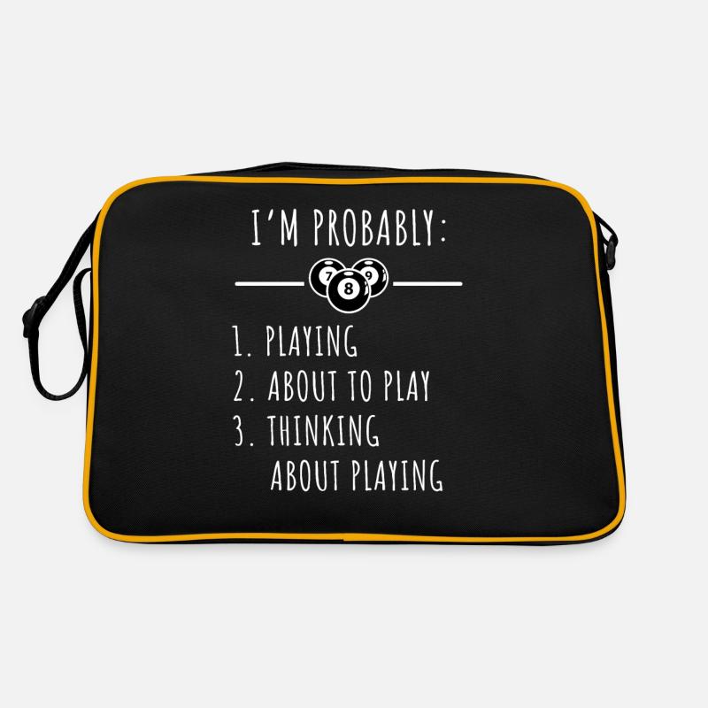 Wahrscheinlich bin ich - Retro Tasche - Schwarz/Gold