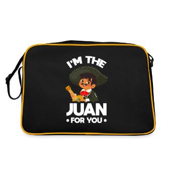 Ich Bin Der Juan Für Dich - Retro Tasche - Schwarz/Gold - Hinten