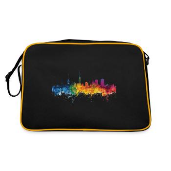 Bochum - Retro Tasche - Schwarz/Gold - Hinten