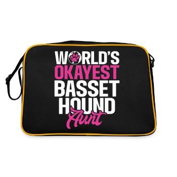 Cadeaux Basset Hound - Sac Retro - noir/or - Dos