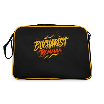 Warsaw Poland Souvenir Reminder - Retro Bag - black/gold - Back