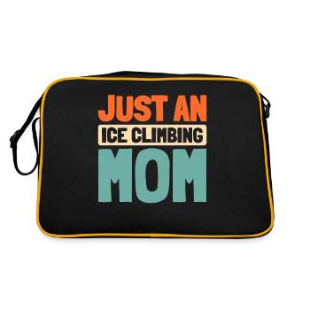 Eisklettern Just An Ice Climbing Mom - Retro Tasche - Schwarz/Gold - Hinten