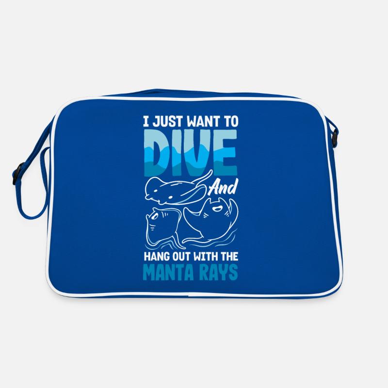 Plongée animale océanique Stingray Raies Manta Sac Retro