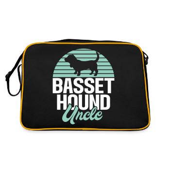 Cadeaux Basset Hound - Sac Retro - noir/or - Dos