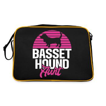 Cadeaux Basset Hound - Sac Retro - noir/or - Dos