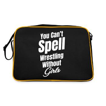 You can't wrestle without girls - Retro Bag - black/gold - Back