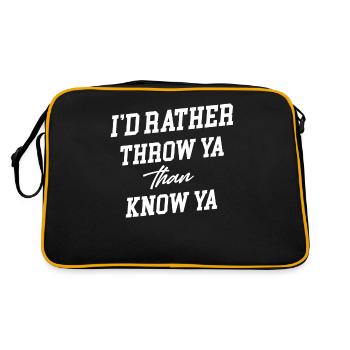 I'd rather throw you than know you - Retro Bag - black/gold - Back