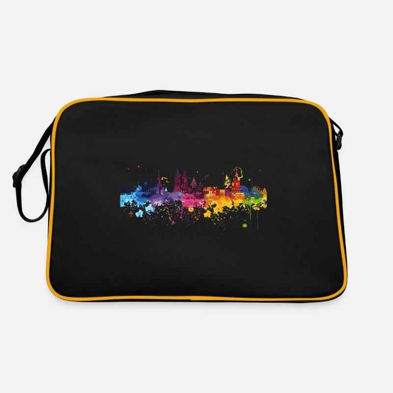 Cloppenburg - Retro Tasche - Schwarz/Gold