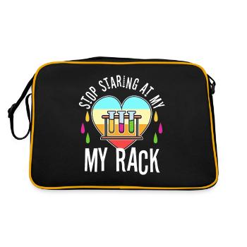 Stop Staring At My Rack - Retro Bag - black/gold - Back