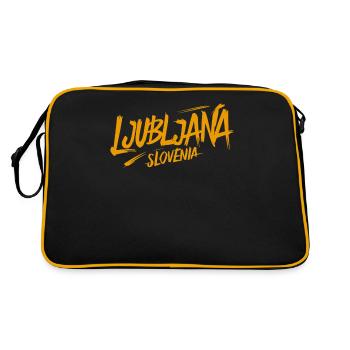 Souvenir de Ljubljana Slovénie - Sac Retro - noir/or - Dos