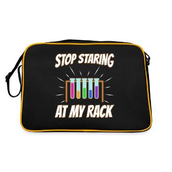 Stop Staring At My Rack - Retro Bag - black/gold - Back