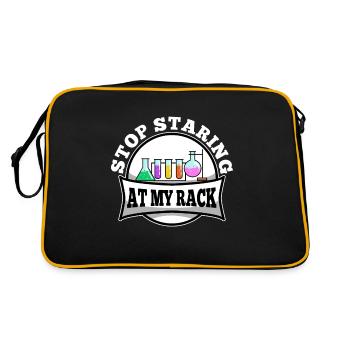 Stop Staring At My Rack - Retro Bag - black/gold - Back