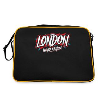 Londres, Royaume-Uni, Souvenir - Sac Retro - noir/or - Dos