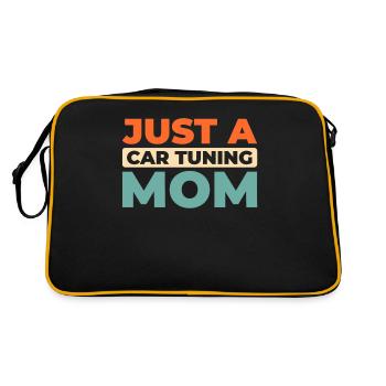 Schrauber Tuning Tuner Just A Car Tuning Mom - Retro Bag - black/gold - Back
