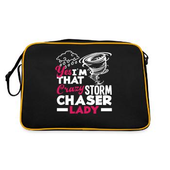 Ouais, je suis ce chasseur de tempêtes fou - Sac Retro - noir/or - Dos