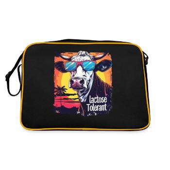Tolérant au lactose ou intolérant au lactose - Sac Retro - noir/or - Dos