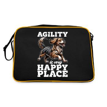 L’agility canin est mon endroit heureux Loves Agility Sport - Sac Retro - noir/or - Dos