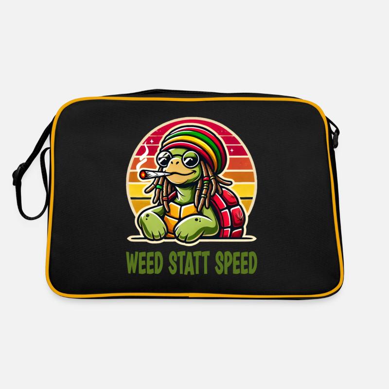 De l’herbe au lieu de la vitesse Cool Turtle Sac Retro