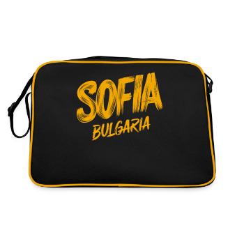Sofia Bulgaria Souvenir - Retro Bag - black/gold - Back