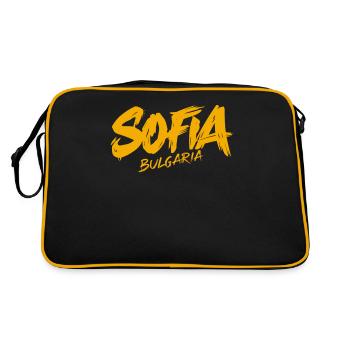 Sofia Bulgaria Souvenir - Retro Bag - black/gold - Back