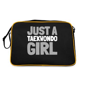 Taekwondo juste une fille de taekwondo - Sac Retro - noir/or - Dos
