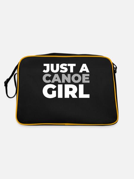 Canoe Canoeist Just A Canoe Girl - Retro Bag - black/gold - Back