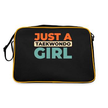 Taekwondo juste une fille de taekwondo - Sac Retro - noir/or - Dos