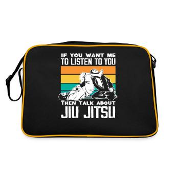 Si tu veux que j'écoute, parle de Jiu - Sac Retro - noir/or - Dos