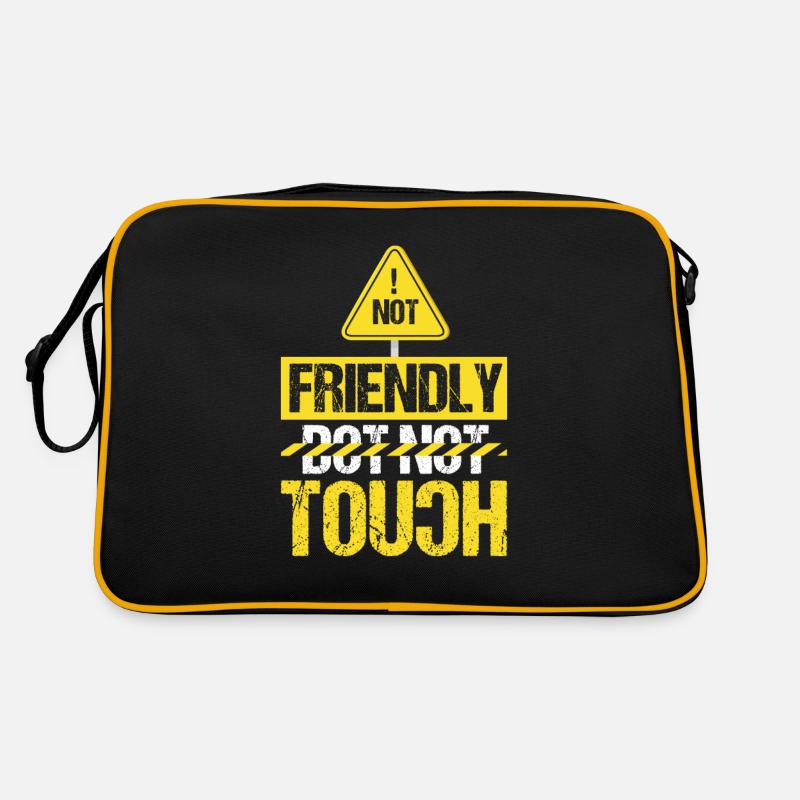 Pas amical, ne touche pas Sac Retro