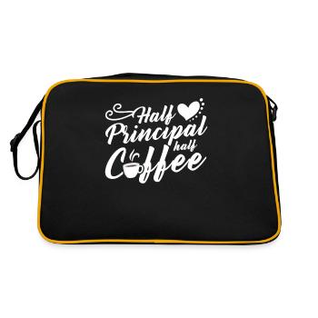 Mi-Principal, mi-Café - Sac Retro - noir/or - Dos