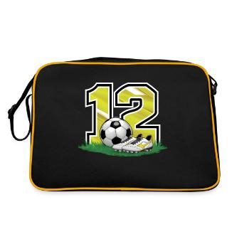 12th Birthday 12 Years Soccer Soccer Player - Retro Bag - black/gold - Back