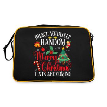 Sehen Sie Sich Selbst Zusammen, Zufällige Frohe - Retro Tasche - Schwarz/Gold - Hinten