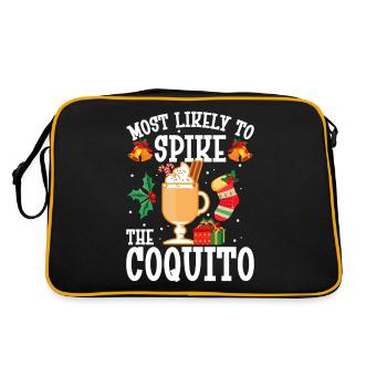 Merry Christmas, Most Likely To Spike The - Retro Bag - black/gold - Back