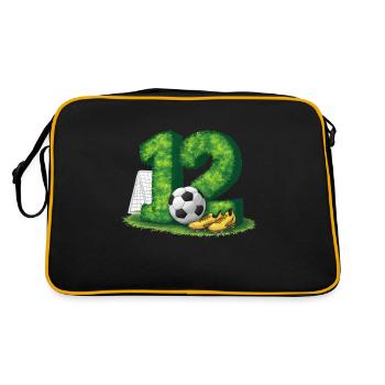 12th Birthday 12 Years Soccer Soccer Player - Retro Bag - black/gold - Back