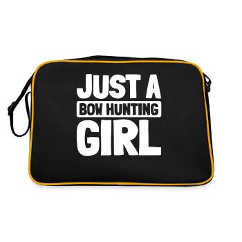 Bow Hunting Bow Hunters Just A Bow Hunting Girl - Retro Bag - black/gold - Back