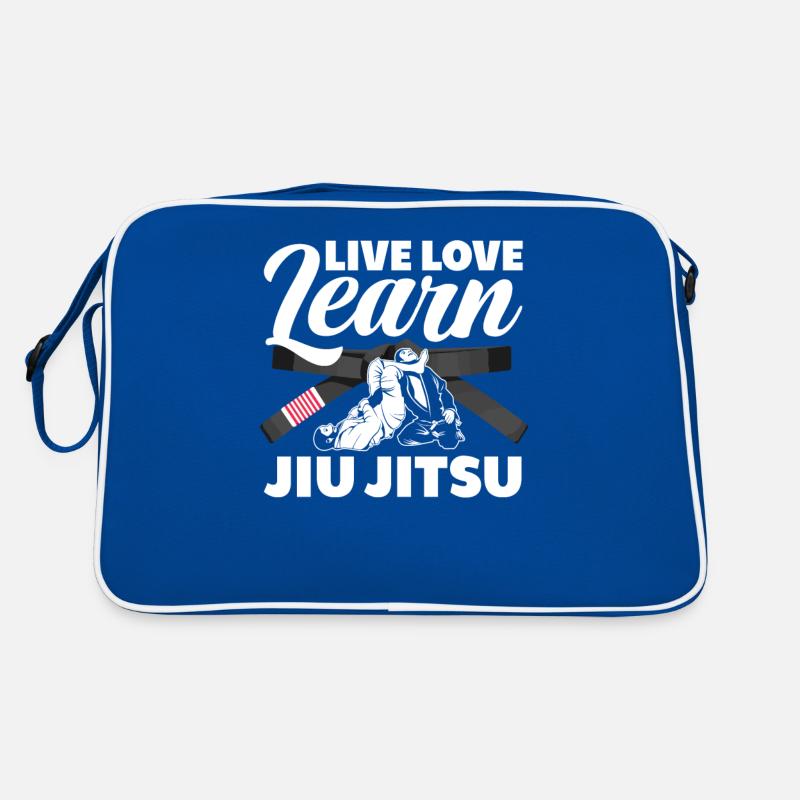 Live Love Learn Jiu Jitsu Retro Tasche