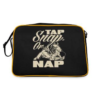 Motif d'arts martiaux Tap Snap Or Nap - Sac Retro - noir/or - Dos