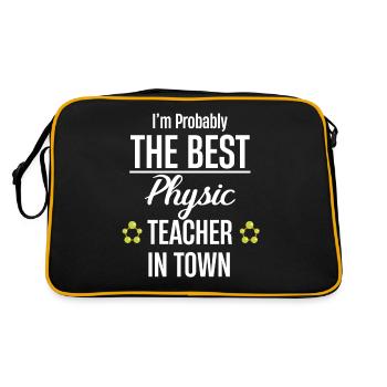 I'm probably the best physics teacher in the world. - Retro Bag - black/gold - Back