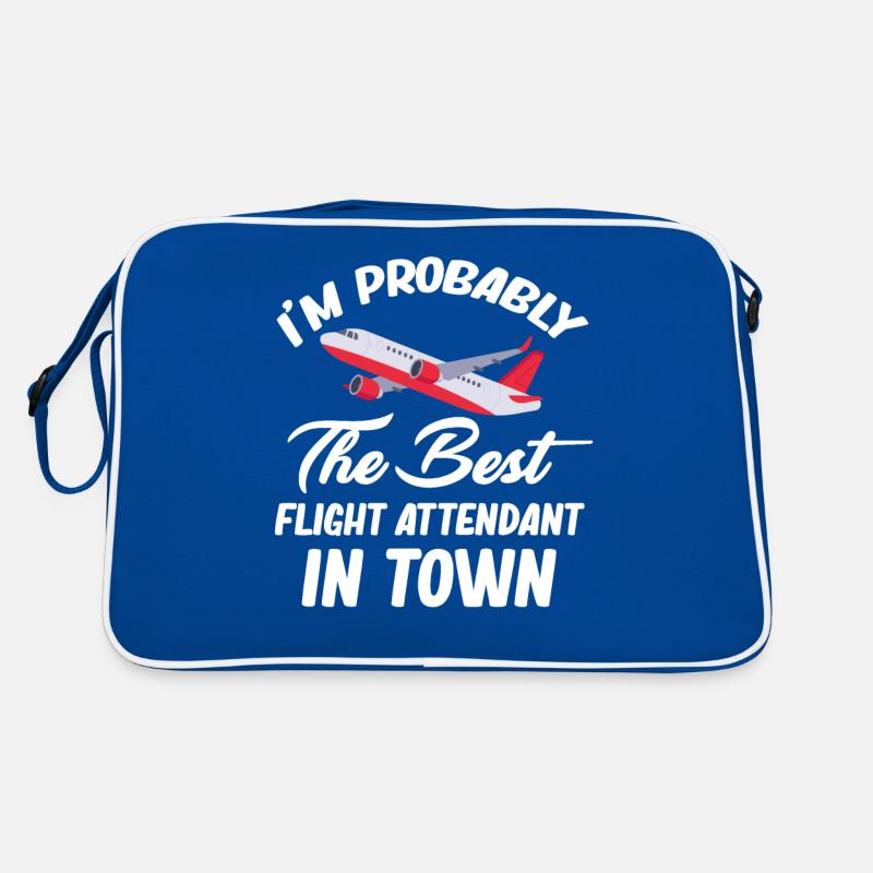 Ich Bin Wahrscheinlich Der Beste Flugbegleiter Retro Tasche