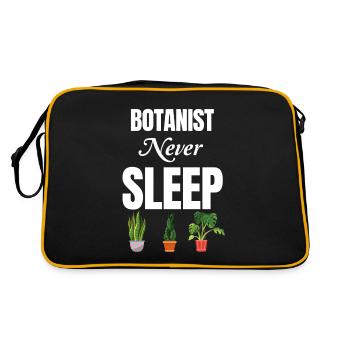 Botanist ne dort jamais, plus drôle - Sac Retro - noir/or - Dos