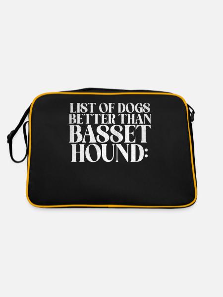 Cadeaux Basset Hound - Sac Retro - noir/or - Dos