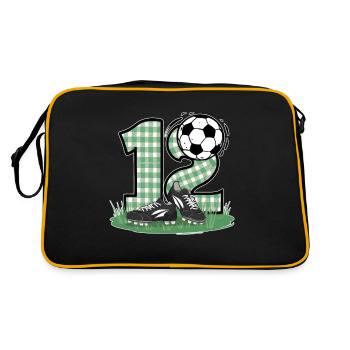 12th Birthday 12 Years Soccer Soccer Player - Retro Bag - black/gold - Back