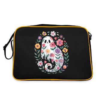 fleur Déco florale Halloween - Sac Retro - noir/or - Dos