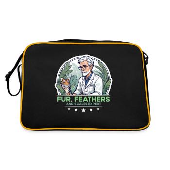 Zoologiste expert en plumes et écailles Zoologie - Sac Retro - noir/or - Dos