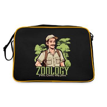 Zoologie Pattes Griffes Et Animalier Scientifique Zoologiste - Sac Retro - noir/or - Dos