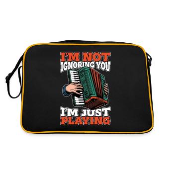 Accordéon Je ne t’ignore pas, je suis juste musicien - Sac Retro - noir/or - Dos