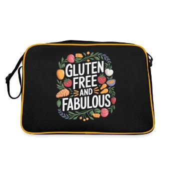 Gluten Free And Fabulous – Gluten Free Living - Retro Bag - black/gold - Back